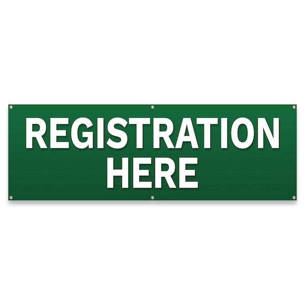 Registration Here Banner Concession Stand Food Truck Single Sided